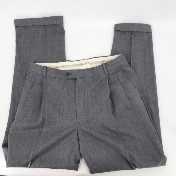 Pronto Uomo Gray Straight Dress Pants | Made in South Korea - Picture 3 of 6